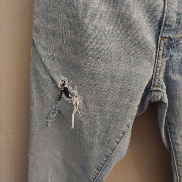 J CREW FACTORY Mercantile Slim-Fit Flex Destroyed Light Wash Jeans - Picture 5 of 13